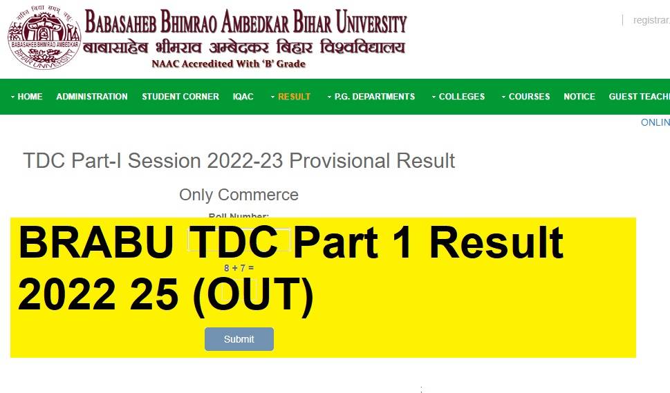 BRABU TDC Part 1 Result 2022 25