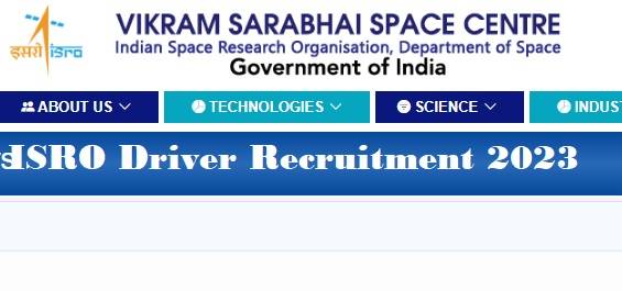 ISRO Driver Recruitment 2023
