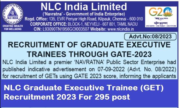 NLC Graduate Executive Trainee (GET) Recruitment 2023
