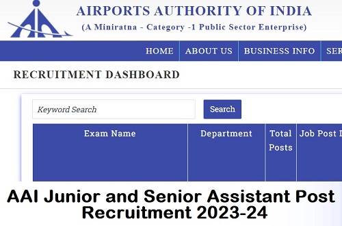 AAI Junior and Senior Assistant Recruitment 2023-24