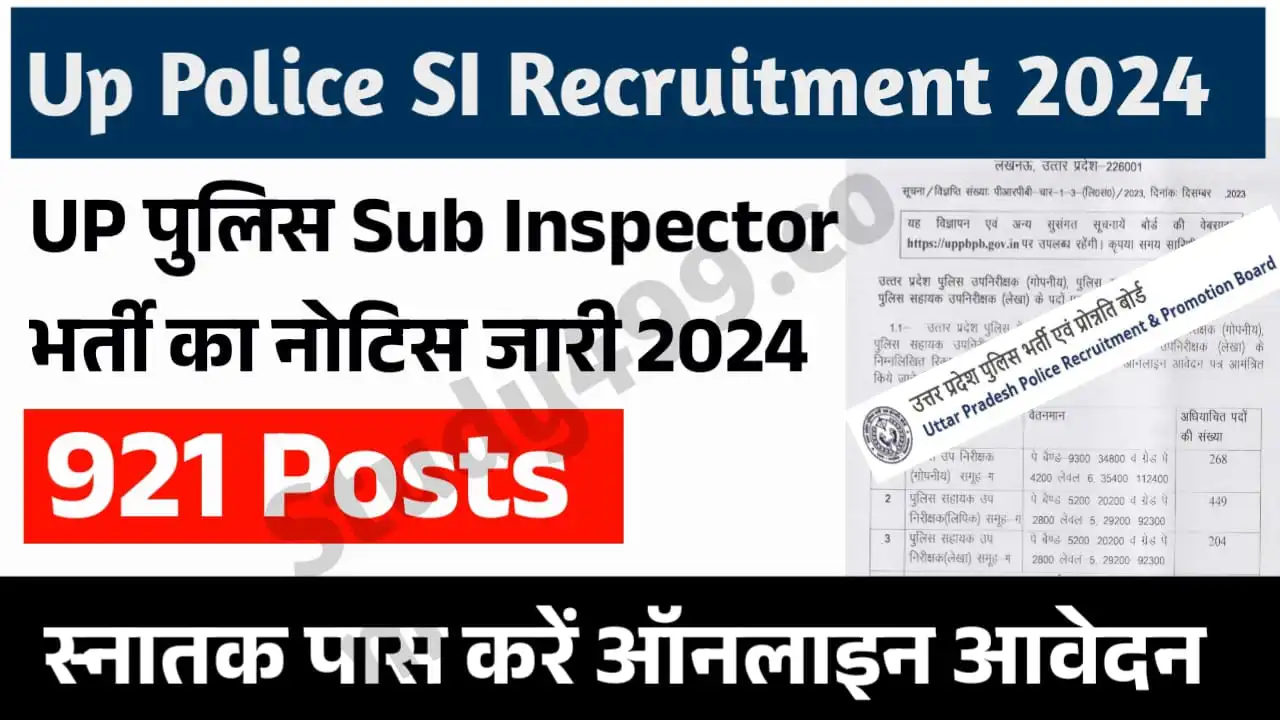 UP Police SI/ASI Recruitment 2023-24 Notification Out