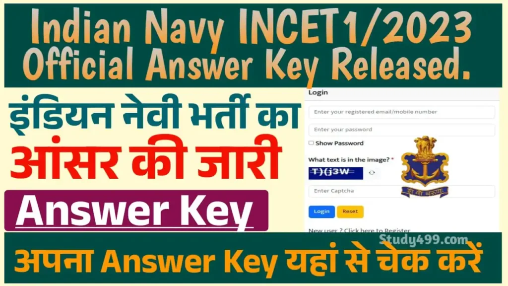 Indian Navy INCET 01/2023 Answer Key